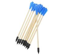 LOEFLIFA 10 Flechas Olla, Juego Divertido de Flechas de Madera Punta de Caucho, 33 Cm, Color Azul, Set de 10 Piezas, Juguete Actividades al Aire Libre