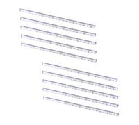 LOEFLIFA 10 Piezas Regla Triangular Transparente Escala Plástica para Estudiantes Dibujo Arquitectura Precisión Resistente