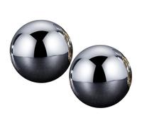 LOEFLIFA 2 piezas Bolas de Hielo de Acero Inoxidable Unidades de Reutilizables para Whisky y Vino Piedras Metálicas Enfriadoras sin Dilución para Bar y Hogar