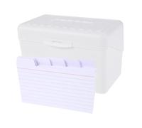 LOEFLIFA 50 Piezas Index Cards Lined For Note Taking And Presentation Flashcards With Horizontal Lines And Convenient Storage Box For Organized Study