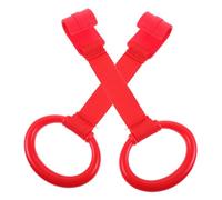 LOEFLIFA Anillos De Tiro Para Ñiño 2 Piezas Rojo, Anillo Colgante Para Cuna, Ayuda Para Caminar, Soporte Manual Resistente, Juguetes Educativos Para Desarrollo Motor Infantil En Hogar y Guardería