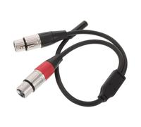 LOEFLIFA Cable Divisor de Audio Xlr Macho Doble a Xlr Hembra 3 Pines Conector Trs 1/8 de 0,3 M para Micrófono y Equipos de Grabación Doble Blindaje para Estudio y Transmisión