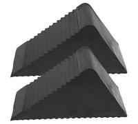 LOEFLIFA Calzos para Ruedas de Vehículos 2 Piezas, Cuñas de Goma Antideslizantes Portátiles Pequeñas, Bloque de Tope Resistente para Coche y Camión, Adecuado para Estacionamiento