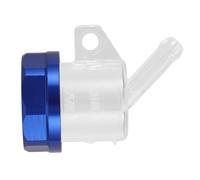 LOEFLIFA Depósito de Líquido de Frenos para Motocicleta Todoterreno Cilindro Maestro Trasero ABS Resistente Tapa Metálica Azul Accesorio para Sistema de Frenado Compatible Motos de