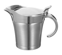 LOEFLIFA Jarra Salsera de Acero Inoxidable con Doble Pared Térmica Capacidad para Porciones Precisas para Restaurantes y Uso Doméstico Resistente y Fácil de Limpiar