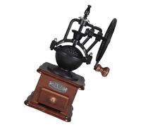 LOEFLIFA Molinillo de Café Manual Vintage Pequeño Portátil Manivela, Ajustable para Granos, Acero Inoxidable y Madera, Adecuado para Café Fresco en Hogar, Oficina y Viajes