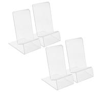 LOEFLIFA Soporte acrílico para teléfono, 4 Piezas Transparentes y compactas para exhibición en escaparate