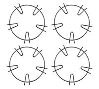 LOEFLIFA Soporte para Estufa de Gas de Hierro 4 Piezas Redondo Antideslizante Compatible Hornillos Portátiles y Cocinas Pequeñas para Uso en Fogones de Gas