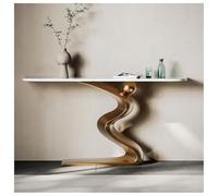 loeusjfnr Mesa de Sofá para Vestíbulo Estrecha Mesa de Entrada Acero Inoxidable con losa Roca 25 cm Ancho