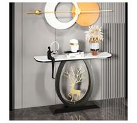 loeusjfnr Mesa de Sofá para Vestíbulo Estrecha Mesa de Entrada con losa Piedra Moderna Mueble Auxiliar semicircular China