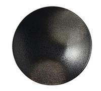 loeusjfnr Platos De Pasta, Platos De Postre De Loza Vajilla Black Shallow Dish Plate Trumpet Bowl Bamboo Hat Bowl Round Shallow Plate Shallow Bowl Restaurant Black Plate Platos Grandes(7.5inch)
