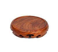 loeusjfnr Soporte de Pedestal Para Plantas Bonsai Base redonda tallada a mano tibia de palisandro tetera pescado Extraño piedra jade adornos madera base plantas Soportes de Pedestal Para Exhibición