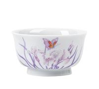 loeusjfnr Taza De Té De Cerámica Taza de pie alto con boca flor, taza hostia, individual, té cerámica, juego que no quema las manos Tazas Para Té
