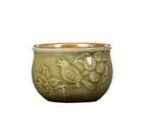loeusjfnr Taza De Té De Cerámica Taza de té celadón, juego cerámica, taza jarra, hostia dorada, en relieve Tazas Para Té