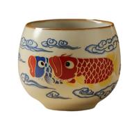 loeusjfnr Taza De Té De Cerámica Taza de té pez dragón craquelado horno Ru, taza maestra, individual, juego Kung Fu for el hogar, for beber Tazas Para Té