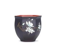 loeusjfnr Taza De Té De Cerámica Taza maestra de arcilla púrpura con pintura barro estampado floral, recipiente degustación Retro for el arte diario del té Kung Fu Tazas Para Té