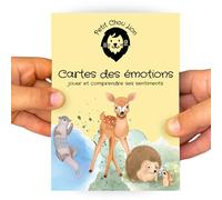 Löwenstöpsel Tarjetas de sentimientos francesas para niños, incluye 7 ideas de juego en caja de alta calidad, manejo más fácil con sentimientos, promueve la inteligencia emocional