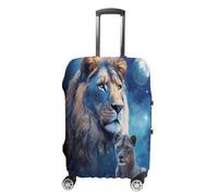 LöweTiger - Funda para maleta con ruedas, color rosa y mármol, elástica, lavable, con cremallera, resistente a los arañazos, R7, S(19-21In), Funda para maleta