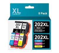 LOFBLAT 202XL - Cartuchos de Tinta para Epson 202 202XL para impresoras Epson Expression Premium XP-6000 XP-6005 XP-6105 XP-6100 (Negro, Negro Foto, Cian, Magenta, Amarillo)