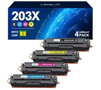 LOFBLAT 203X - Cartucho de tóner para HP 203X 203A CF540X CF540A para HP Color Laserjet Pro MFP M281fdw M281fdn M281cdw M280nw Laserjet Pro M254dw M254dn (Negro Cian, Magenta Amarillo, Paquete de 4)