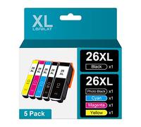 LOFBLAT 26XL 26 Cartuchos de Impresora XL de Repuesto para Epson 26 XL 26XL Multipack para Epson Expression Premium XP-600 XP-620 XP-510 XP-520 XP-820 XP-810 XP-800 XP-605 XP-615 XP-700 XP-720 XP600