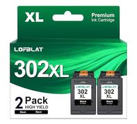 LOFBLAT 302 302XL, Remanufacturados para HP 302 XL, Impresoras Compatible para HP Envy 4525 4520 4527 para DeskJet 3630 3636 2130 para Officejet 4655 5230 3831 3830 (2 Pack)