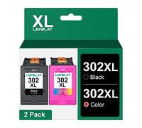 LOFBLAT 302XL, Compatible con HP 302XL Cartuchos de Tinta, con HP Envy 4520 4525 4522 4527 DeskJet 3630 3636 3637 3639 1110 2130 3633 OfficeJet 3831 3830 3833 5220 5230 (2 Pack)