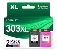 LOFBLAT 303XL Cartuchos de Impresora de Repuesto para HP 303 Envy 7830 para HP 303 XL Tinta para HP Tango Tango X Envy Photo 6220 6230 6232 6234 7130 7134 7220 7800 7830 7900(1 Negro,1 Tricolor)