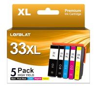 LOFBLAT 33XL - Cartuchos de tinta compatibles con Epson XP 7100, compatibles con Epson 33XL, para Epson Expression Premium XP-540 XP-530 XP-830 XP-7100 XP-900 XP-640 XP-630 XP-635 XP-645, paquete de 5
