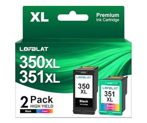 LOFBLAT 350XL 351XL - Cartuchos de Repuesto para HP 350 351 Deskjet D4260 D4360 D5360 Officejet J5780 J6410 Photosmart C4280 C4380 C4480 C4580 C5180 C5280
