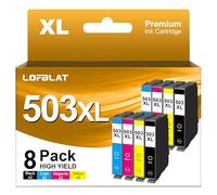 LOFBLAT 503XL Multipack Compatible para Epson 503 XL Cartuchos de Impresora para Epson XP 5200 WF 2960 para Epson XP-5200 Workforce WF-2960DWF WF-2965DWF (Paquete de 8, 2 Negro, 2 Cian, 2 Magenta 2