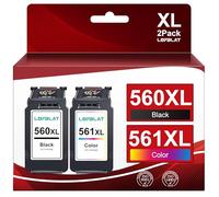 LOFBLAT 560XL 561XL Cartucho de Tinta Compatible para Canon 560 561 PG-560 CL-561 para Canon Pixma TS5350 TS5351 TS5352 TS5353 TS7450 TS7451 (1Negro, 1 Color)
