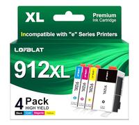 LOFBLAT 912 912XL Cartuchos compatibles para HP 912 XL Multipack para HP OfficeJet 8012 8010 8015 8014 8017 OfficeJet Pro 8022 8023 8024 8025 8020 8030 (Negro, Cian, Amarillo y Magenta, 4 Unidades)