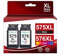 LOFBLAT PG-575XL CL-576XL 575 XL 576 XL Multipack Cartuchos de Impresora Remanufacturados de Repuesto para Canon 575 576 Cartuchos para Canon PIXMA TS3550i TS3551i TR4750i TR4751i (575 XL Negro,