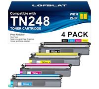 LOFBLAT TN248, Compatible para Brother TN-248C TN-248M TN-248Y TN-248BK, para Brother MFC-L3760CDW DCP-L3520CDWE DCP-L3520CDW DCP-L3560CDW MFC-L8390CDW MFC-L3740CDWE MFC-L3740CDWE MFC-L33740CDWE