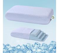 LOFE Adjustable Memory Foam Pillow - 4 Heights from 1.2 to 4.8in Cervical Pillow for Neck Pain Relief Neck Support Pillow for Side Sleeper