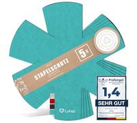 LoFelt® Protector de sartenes y apilamiento para sartenes, ollas, cuencos y aún más utensilios de cocina - 5 unidades en L Ø 32 cm - Protector de sartenes de fieltro en turquesa - Forma de estrella