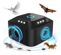 LOFFU Repelente ultrasónico de roedores, disuasorio de ratas 3 en 1 para casa, repelente de roedores de interior, con un amplio rango de frecuencia, con 12 luces estroboscópicas LED, y tiene un fuerte