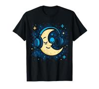 Lofi Nanas y Focus Beats Moon Auriculares Pixel Sky Zen Camiseta