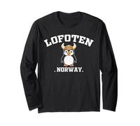 Lofoten Norway Puffin Viking Vintage Souvenir Manga Larga
