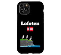 Lofoten souvenir Puffin Colony Sea Cliffs Noruega bandera Carcasa para iPhone 11 Pro