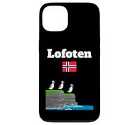 Lofoten souvenir Puffin Colony Sea Cliffs Noruega bandera Carcasa para iPhone 13