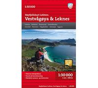Lofoten: Vestvagoya - Leknes - Hoyfjellskart (High alpine map)