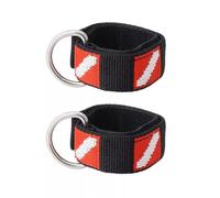 LOFOTU 2 correas de muñeca ajustables para buceo, con anillos de acero inoxidable, correa de muñeca para cámara de buceo