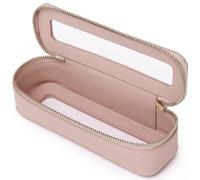 LOFOWN Bolsa transparente para brochas de maquillaje, neceser de viaje transparente con cremallera para mujer, rosado (C/Pink), Delgado, Bolsa transparente para brochas de maquillaje