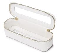 LOFOWN Bolsa transparente para brochas de maquillaje, neceser de viaje transparente con cremallera para mujer, c/blanco, Delgado, Bolsa transparente para brochas de maquillaje