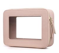 LOFOWN Pequeña bolsa de maquillaje transparente para viaje, bolsa de aseo de viaje, organizador de cosméticos, aprobado por la TSA, bolsa de maquillaje transparente con cremallera esencial para el