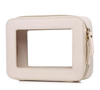 LOFOWN Pequeña bolsa de maquillaje transparente para viaje, bolsa de aseo de viaje, organizador de cosméticos, aprobado por la TSA, bolsa de maquillaje transparente con cremallera esencial para el