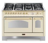 Lofra Dolce Vita Rbid126Mft+E/2Aeo Cocina 120Cm 62010013 Marfil/Latón 7 Fuegos