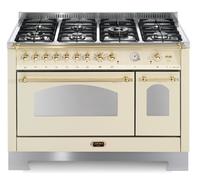 Lofra Dolce Vita Rbid126Mft+E/2Aeo Cocina 120Cm 62010013 Marfil/Latón 7 Fuegos